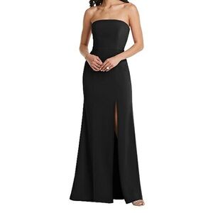 Bella Bridesmaids black strapless full length dress